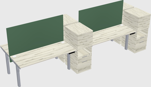 Shared electric desk + cabinet
