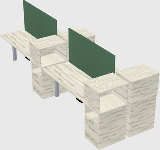 Shared electric desk + cabinet