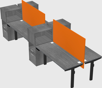 Shared electric desk + cabinet