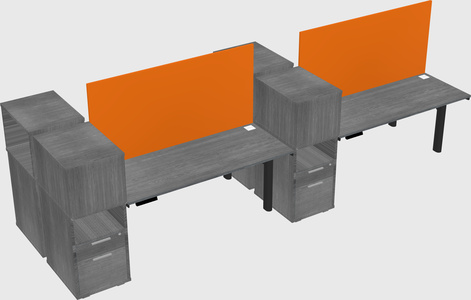 Shared electric desk + cabinet
