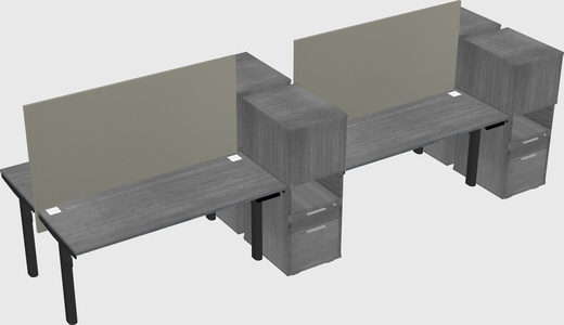 Shared electric desk + cabinet