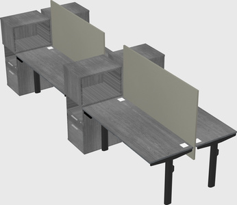 Shared electric desk + cabinet