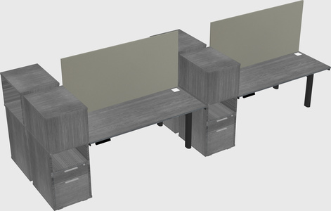Shared electric desk + cabinet
