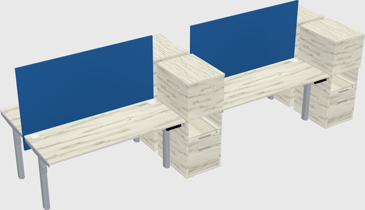 Shared electric desk + cabinet