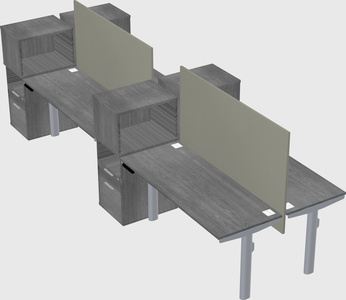 Shared electric desk + cabinet