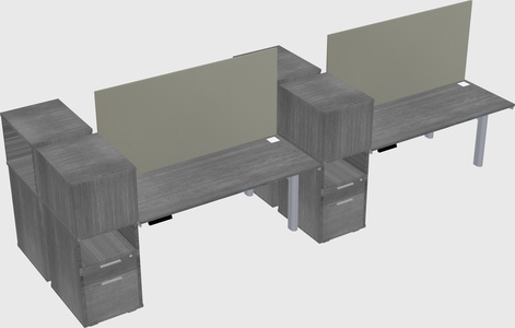 Shared electric desk + cabinet