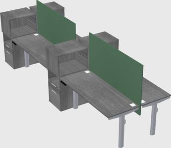 Shared electric desk + cabinet