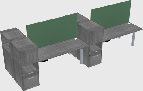 Shared electric desk + cabinet