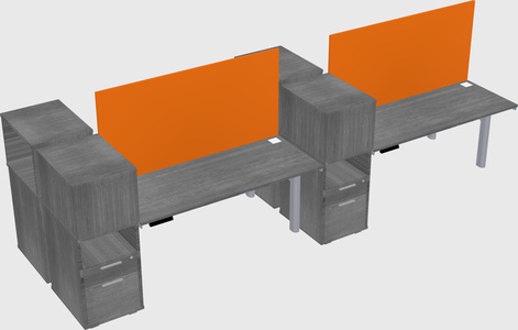 Shared electric desk + cabinet