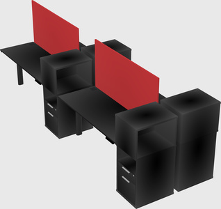 Shared electric desk + cabinet