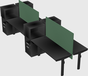 Shared electric desk + cabinet