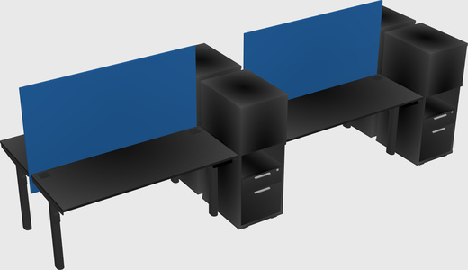 Shared electric desk + cabinet