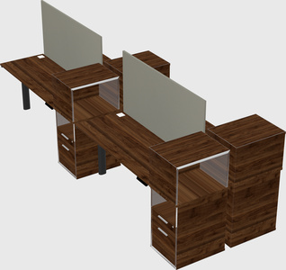 Shared electric desk + cabinet