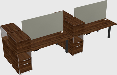 Shared electric desk + cabinet