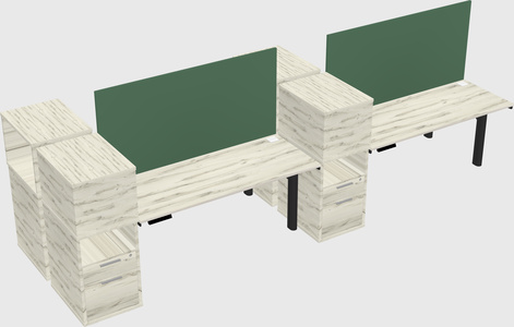 Shared electric desk + cabinet