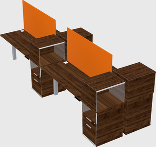 Shared electric desk + cabinet
