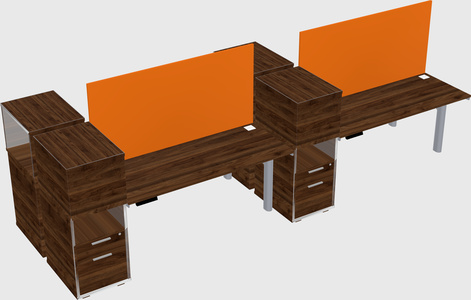 Shared electric desk + cabinet