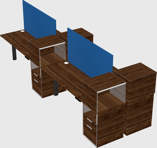 Shared electric desk + cabinet
