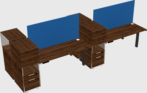 Shared electric desk + cabinet