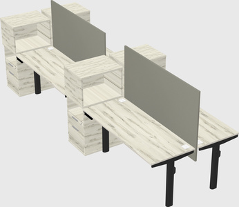 Shared electric desk + cabinet