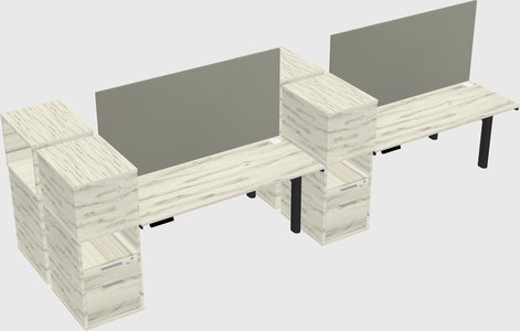 Shared electric desk + cabinet
