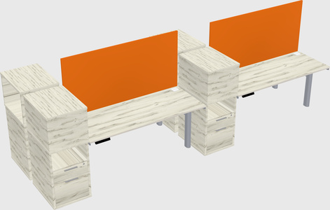 Shared electric desk + cabinet