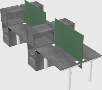 Shared electric desk + cabinet