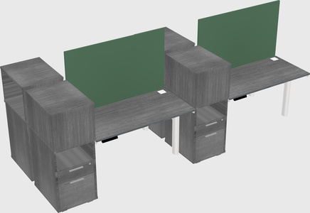 Shared electric desk + cabinet