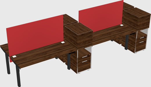 Shared electric desk + cabinet
