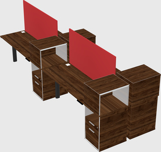 Shared electric desk + cabinet