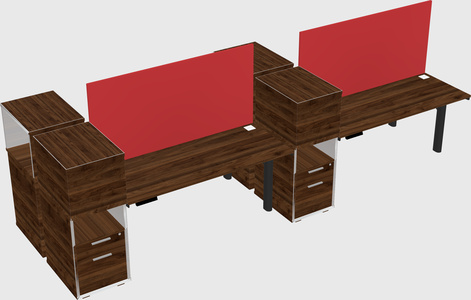 Shared electric desk + cabinet
