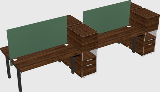 Shared electric desk + cabinet