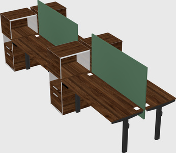 Shared electric desk + cabinet