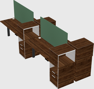Shared electric desk + cabinet