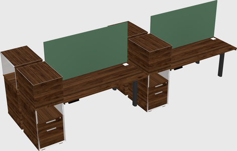 Shared electric desk + cabinet