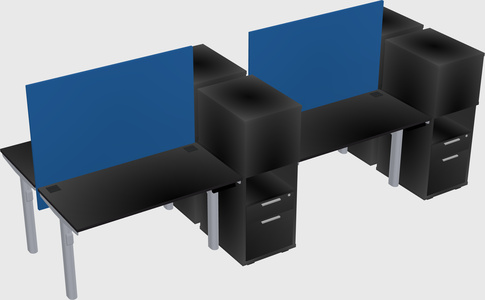 Shared electric desk + cabinet
