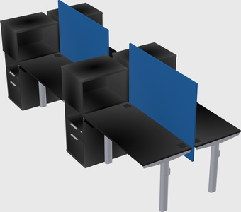 Shared electric desk + cabinet