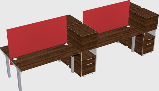 Shared electric desk + cabinet