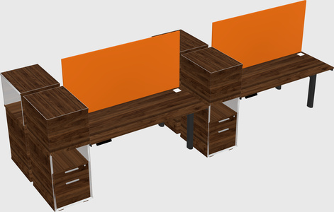 Shared electric desk + cabinet