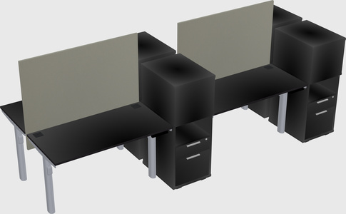 Shared electric desk + cabinet