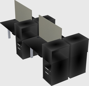 Shared electric desk + cabinet