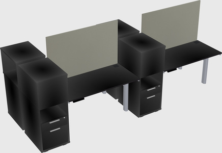 Shared electric desk + cabinet