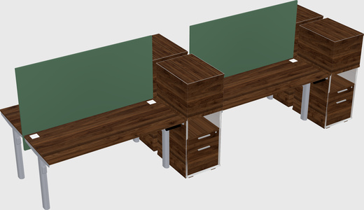 Shared electric desk + cabinet
