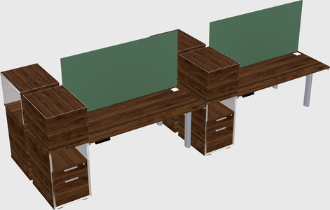 Shared electric desk + cabinet