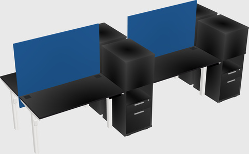 Shared electric desk + cabinet