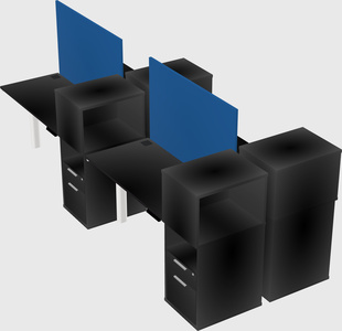 Shared electric desk + cabinet