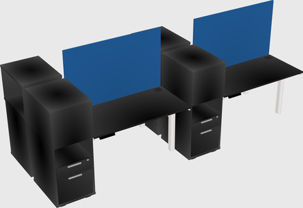 Shared electric desk + cabinet