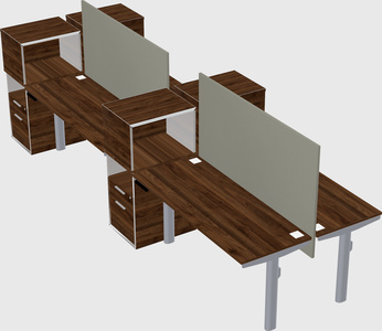 Shared electric desk + cabinet