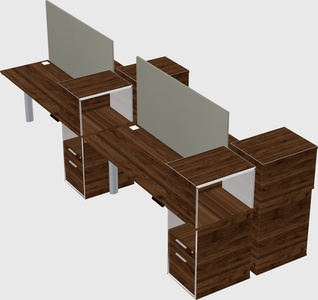 Shared electric desk + cabinet
