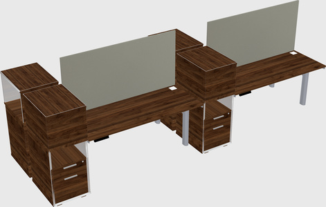 Shared electric desk + cabinet